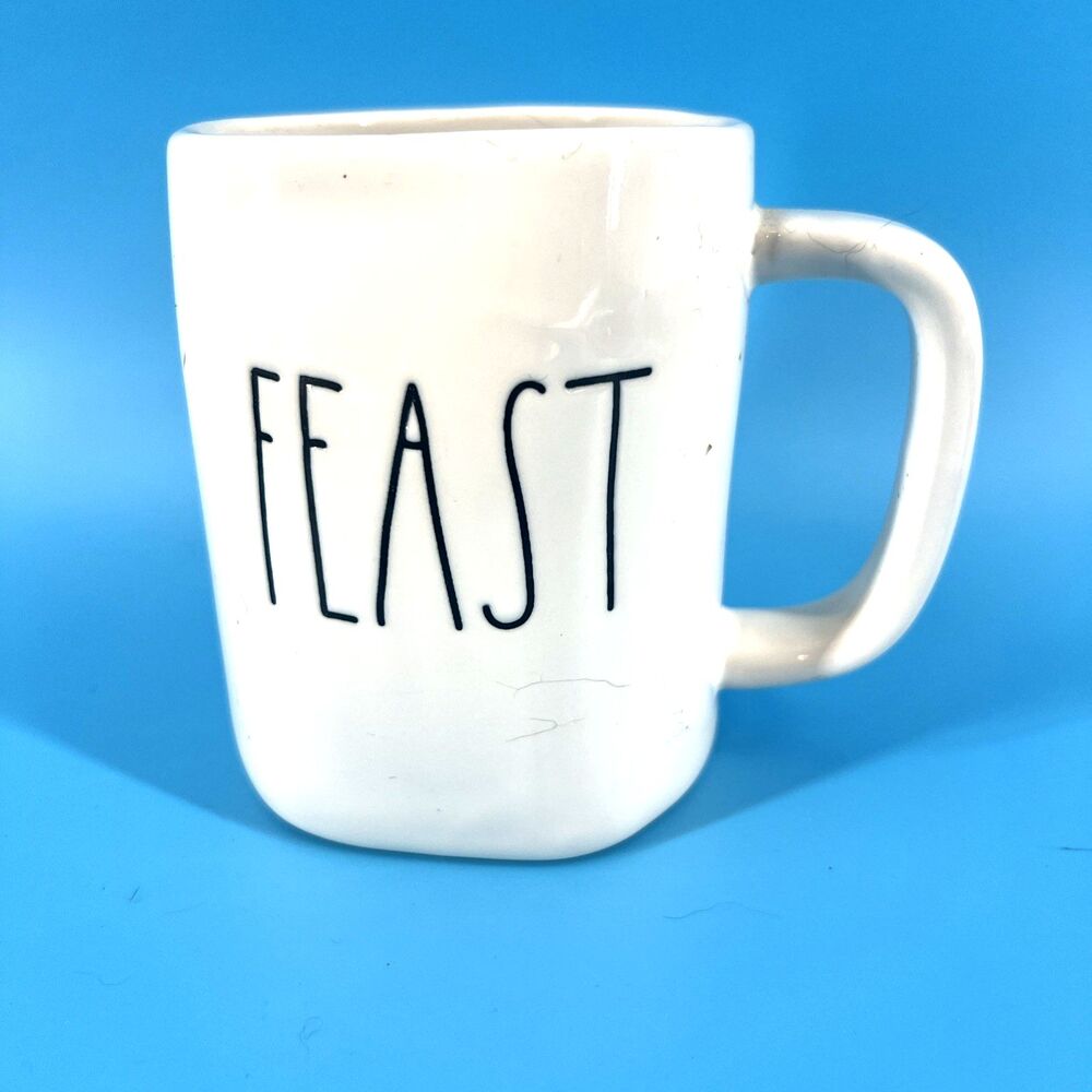 Rae Dunn FEAST Large Coffee Mug - Farmhouse Thanksgiving